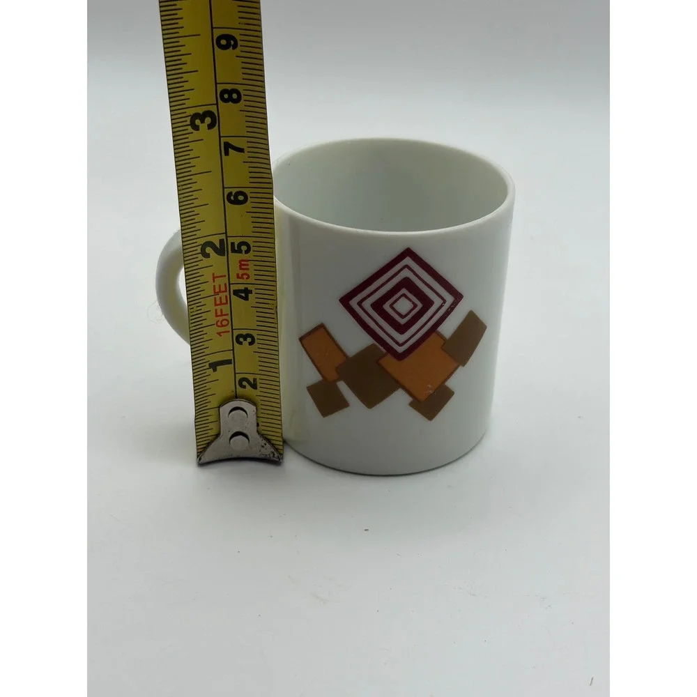 Mid Century espresso mug Porcelana Schmidt in brazil, retro vintage geometric